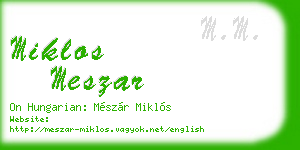 miklos meszar business card